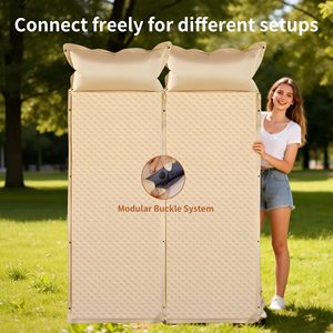 Sponge Filling Outdoor Portable Ultralight Camping <b>Inflatable</b> Sleeping Pad External Inflator Pump Sleeping Pad air Mattress - Product Image 5