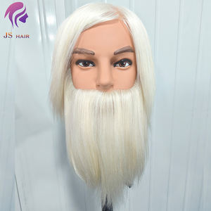 Professionnel 100% couleur blanche cheveux réels mannequin formation Mannequin enseignement pratique poupée tête factice pour la coloration Style de coupe - Product Image 3