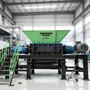 เครื่องย่อยแบบสองเพลาสำหรับท่อ HDPE ก้อนยาง ยางรถยนต์ และพลาสติก - Product Image 1