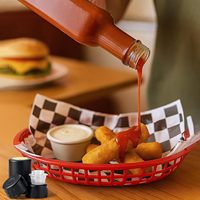 Bouteilles carrées en verre pour sauce piquante de 150 ml et 250 ml avec compte-gouttes, bouchons noirs et film rétractable pour vinaigrette