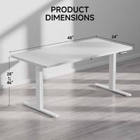 Cadre de bureau électrique convertible et pivotant avec réglage en hauteur pour bureau assis-debout, idéal pour le télétravail, en acier inoxydable moderne