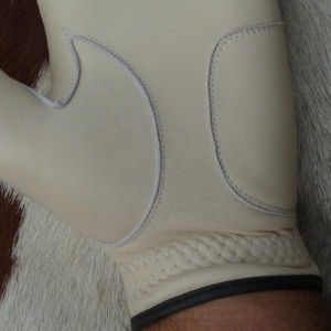 Gants de golf de couleur beige en cuir de mouton pour hommes avec logo personnalisé de qualité supérieure USA - Product Image 5