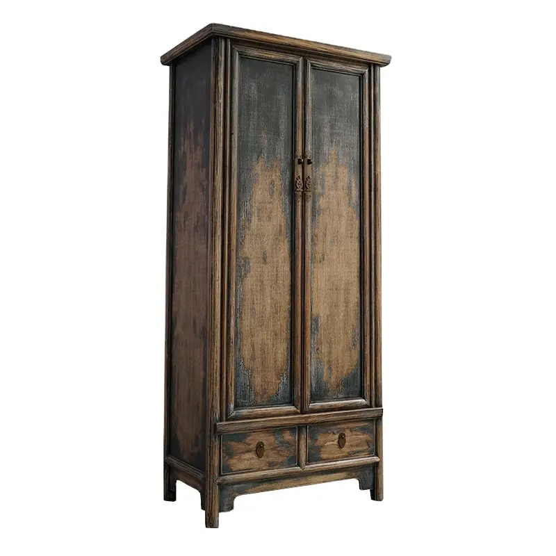 Fournitures et fabrication chinoise antiques en bois massif, armoire en bois massif, almirra, rustique, peinte en noir, finition de sable, finition de souffle, offre spéciale