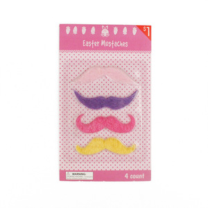 Bigotes de Pascua, 4 Piezas, Barba Adhesiva Colorida, Accesorios para Disfraces, Accesorios para Fiestas - Product Image 3