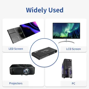 Prosesor Dinding Video HDMI 4K Kreatif Mendukung Matriks Layar LED 1X4 4X1 dan Prosesor Pengontrol Dinding Video Fungsi Terpisah