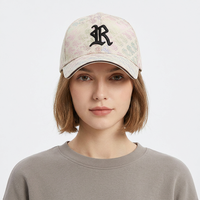 Gorra de Béisbol Unisex Estilo Coreano Vintage con Estampado de Leopardo, 5 Paneles, Sarga, Letras Reflectantes, Transpirable, Impermeable, 100% Poliéster