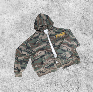 เสื้อฮู้ดซิปสองชั้นแบบกลับด้านได้ ลายพราง ผ้าคอตตอนถักแบบวาฟเฟิล หนานุ่ม อุ่นสบาย ไซส์ XL - Product Image 1