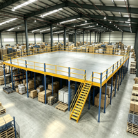 HONGXIN Étagère de mezzanine en acier robuste sans boulons, en acier laminé à froid, revêtement poudré, résistant à la corrosion, réglable et personnalisable