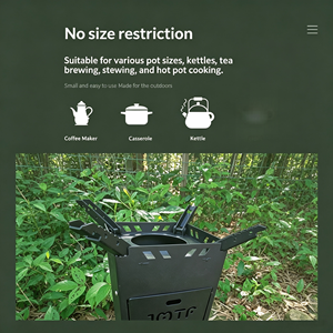 <span class=keywords><strong>Estufa</strong></span> <span class=keywords><strong>Rocket</strong></span> de Picnic de Nuevo Estilo, Portátil para Exteriores, de Leña, para 1-2 Personas, de una Pieza, para Campismo en la Naturaleza - Product Image 6