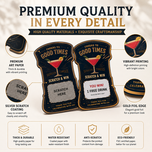 Tarjetas Rasca y Gana Personalizadas al por Mayor para Bares, Pubs y Restaurantes, Tarjetas de Fidelización y Recompensa - Product Image 5