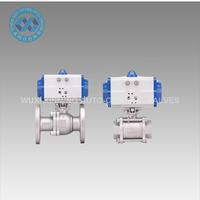 Actionneur pneumatique forgé en acier au carbone de haute qualité, vanne à bille à trois voies, double effet, air/eau/gaz, OEM Chine, raccord 1 pouce