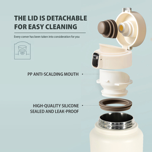 Termo de Acero Inoxidable 304 Aislado al Vacío de 1000 ml, Ecológico, con Tapa Magnética y Asa Ergonómica para Uso en Exteriores, Mantiene la Temperatura de 12 a 24 Horas - Product Image 3