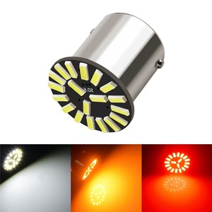 Nuove Lampade LED Auto Super Luminose YD 1157 4014 19SMD <span class=keywords><strong>P21W</strong></span> BA15S Bianche/Gialle per Indicatori di Direzione e Freni 12V per Auto, Garanzia 1 Anno - Product Image 2