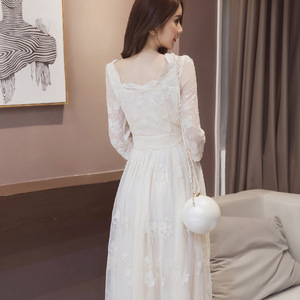 Nuovo abito da donna in pizzo bianco è un abito lungo elegante abiti da donna abiti <span class=keywords><strong>estivi</strong></span> per le donne - Product Image 5