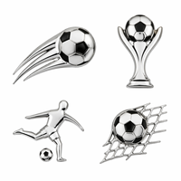 Emblème de voiture sportif en plastique ABS chromé 3D, trophée de football, autocollant étanche pour l'extérieur de la voiture, badge décoratif pour le coffre arrière du camion