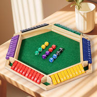 Jeu de société interactif en bois avec chiffres et couleurs, jeu de dés pour la famille, jeu de table de réflexion logique pour les fêtes