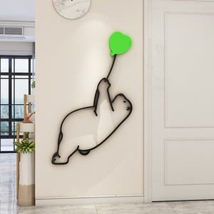 Cartone animato creativo 3D piccolo elefante e giraffa adesivo da parete per la camera dei bambini soggiorno o camera del bambino decorazione della casa - Product Image 2