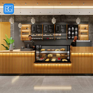 جودة عالية مقهى الديكور الداخلي الحديثة القهوة مقهى التصميم الداخلي الخشب الديكور مقهى - Product Image 3