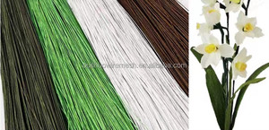 Fils de fleuriste en papier vert foncé pour la création de tiges de fleurs DIY 18GA-28GA - Product Image 3