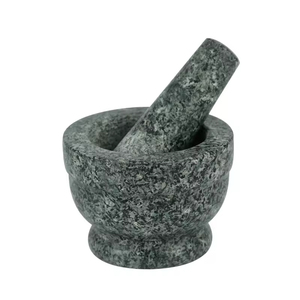 Juego de Mortero y Pilón de Piedra para Pimienta, <span class=keywords><strong>Ajo</strong></span>, Hierbas y Especias, Molinillo, Prensa, Triturador y Machacador, Suministro de Fábrica - Product Image 2