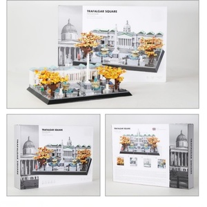 Bloques de Construcción de ABS con Temática del Plaza <span class=keywords><strong>Trafalgar</strong></span> de Londres, Inglaterra, Modelo Arquitectónico Creativo a Escala 1:1, Juguete DIY Divertido, Venta al Por Mayor OEM - Product Image 4