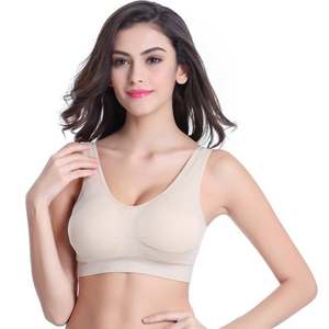 I-0142 Women's Seamless Bra No Pad Brassiere Underwear Chest Sleep Yoga Sports Bra <b>Vest</b> Big Size <b>Top</b> Nylon Bra <b>Tops</b> for Women - Product Image 3