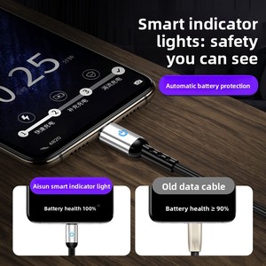 <span class=keywords><strong>สาย</strong></span>ดาต้าแจ็กเก็ตถักแบบ5A พร้อมไฟแสดงสถานะสำหรับแอปเปิ้ล/แอนดรอยด์/โทรศัพท์มือถือ<span class=keywords><strong>ชาร์จ</strong></span>เร็วสูงสุด60W - Product Image 3