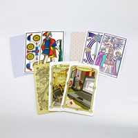 Baraja de Cartas del Oráculo de Arte Antiguo, Impresión Personalizada, Cartas de Adivinación Ilustradas Vintage con Guía para Practicantes del Tarot