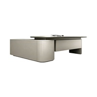 Ensemble de table et de chaise de bureau moderne, mobilier de bureau complet de luxe, design moderne, bureau de direction en forme de L pour PDG, directeur, cadre supérieur