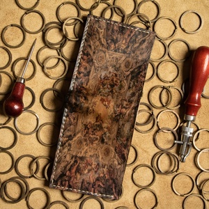 Portefeuille fin personnalisé Boshiho en cuir véritable Crazy Horse, style vintage, court, minimaliste, avec protection RFID et doublure en nylon - Product Image 6