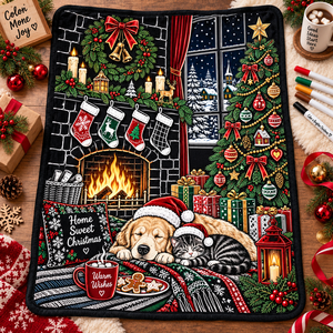 Couverture à colorier personnalisée pour Noël, réutilisable, lavable, en flanelle, couverture à graffitis, couverture de peinture familiale, cadeau de Noël pour les enfants - Product Image 4