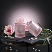 Flacon de parfum miniature cylindrique de haute qualité, nouveau design, avec bouchon rose
