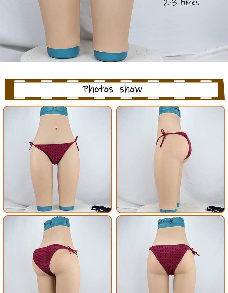 Silicone heupen Enhancer Broek Realistische Butt Lifter Slipje Billen Vergroting voor Cosplay Travestiet Drag Queen,Bruin,Thick hips_2.1cm