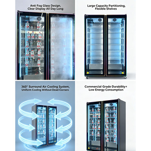 Vitrine Réfrigérée Commerciale Haut de Gamme avec Porte Vitrée pour Boissons et Vins – Réfrigérateur Congélateur Vitré - Product Image 3