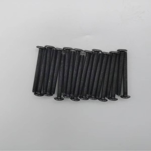 Vis hexagonales chanfreinées en zinc noir M6x106x12 en acier au carbone de qualité A pour meubles, étagères et bibliothèques - Product Image 2