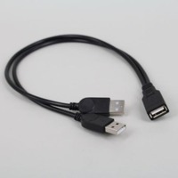Kabel adaptor USB pria, 2 USB dengan jaket PVC, kabel ekstensi USB, adaptor Pria Wanita untuk komputer untuk kamera, Mouse, Keyboard, U Disk