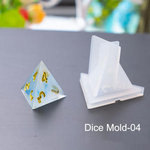 Moules en résine époxy pour dés irréguliers de 19 formes, moules en résine pour dés avec fleurs séchées, moule en silicone pour la fabrication de bricolage pour jeux numériques multi-spécifiques - Product Image 6