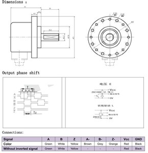เครื่องเข้ารหัสโรตารี่เพลาพื้น GHS73 DC5-26V 12มม. สำหรับ GHS73-12C1000BMK526เข้ารหัสโรตารี่ GHS73-12C1000BMK526มอเตอร์ - Product Image 1