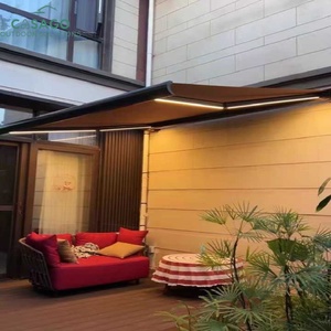 Auvent de fenêtre en aluminium imperméable à cassette intégrale, rétractable, protection solaire extérieure avec manivelle - Product Image 6