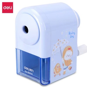 Deli Pencil Sharpener 0641A Manual Hand Crank With Large Shavings Box For Student Office Use - Product Image 5
