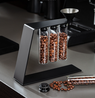 Support de présentation pour grains de café, conteneur de stockage transparent, support magnétique pour tubes à essai