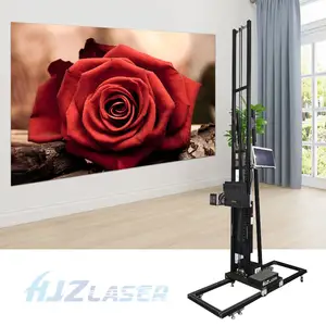 Mesin Lukis Dinding Vertikal Mesin Cetak Dinding Luar Ruangan dan Dalam Ruangan HD Presisi 3D TV Printer Dinding Latar Belakang