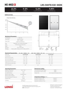 Panel Solar LONGI SOLAR HI-MO 6 Scientist LR5 - 54 HTH 435W 440W 445W 450W HPBC, Celdas Solares Negras, Listo para Enviar - Product Image 4