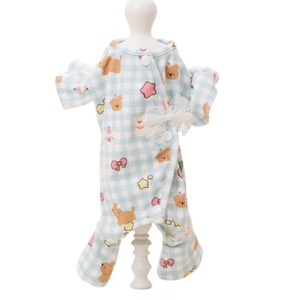 Vestido con estampado de animales para mascotas, poliéster azul y blanco, para las cuatro estaciones, para gatos y perros - Product Image 5