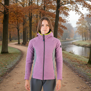 Felpa con cerniera di alta qualità da donna PRESOLANA felpa con Logo personalizzato foderato per autunno/inverno lunga lunghezza leggera stile quotidiano - Product Image 3