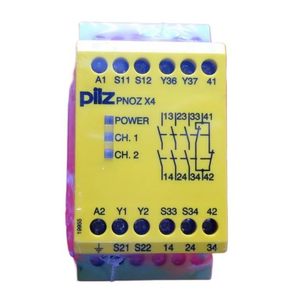 Pilz Safety <b>Relay</b> PNOZ X4 24V DC Dual Channel Screw Terminal Chassis Mount - Product Image 1