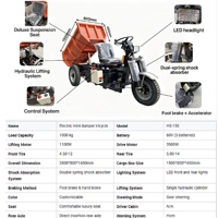 1-Tonnen-Elektro-Mini-Dumper mit 3500W-Motor für Untertagebau in Santiago, Chile