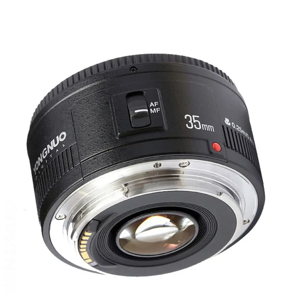 좋은 YONGNUO 브랜드 카메라 렌즈 YN 35mm F2 광각 프라임 렌즈 YN35mm F2 렌즈 캐논 DSLR 600D 70D 60D 6D 용 캐논 마운트