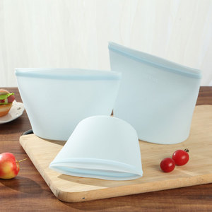 Top Seller Platinum Grade Reusable Reusable Fresh Sealing <b>Vacuum</b> Reusable Food <b>Bag</b> Silicone Food Storage <b>Bag</b> - Product Image 4