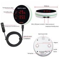 Capteur de température et d'humidité WIFI avec alarme, sonde de 3 m, surveillance à distance via application, automatisation de la maison intelligente, thermomètre hygromètre Tuya